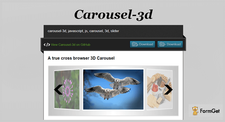 Carousel 3D 3D Slider jQuery Plugin