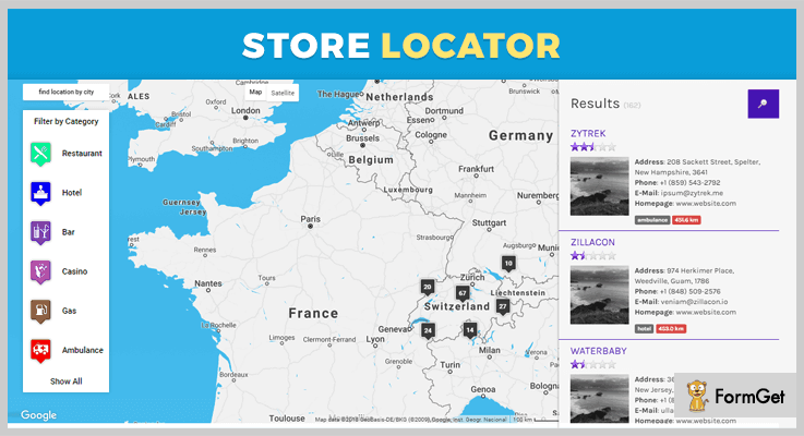 Google Maps Store Locator jQuery Store Locator Plugins 