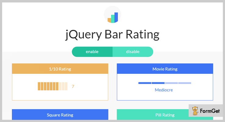jQuery Bar Rating Plugin
