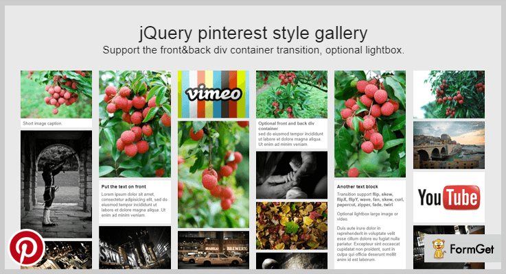 jQuery pinterest style gallery plugin jQuery Image Gallery Plugins