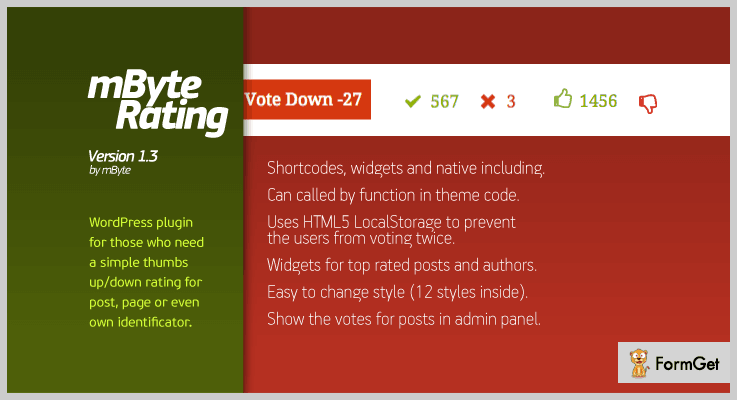 mByte Rating Thumbs Up WordPress Plugins
