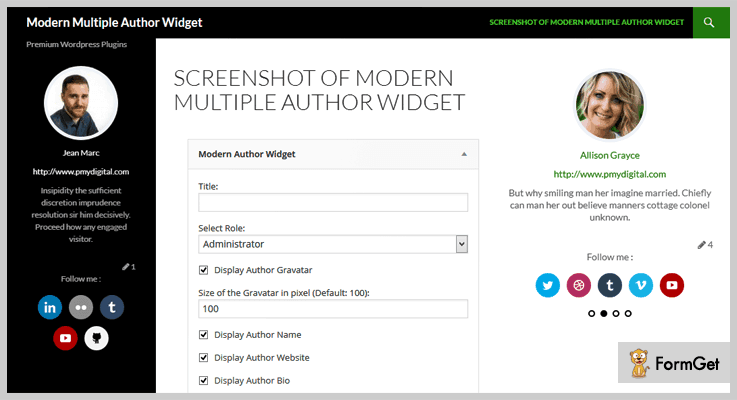 Modern Multiple Author Widgets Multiple Authors WordPress Plugin