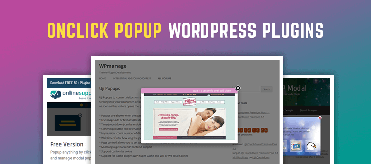 Onclick Popup WordPress Plugins