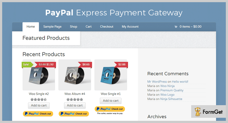 PayPal Express Button WordPress Plugins 