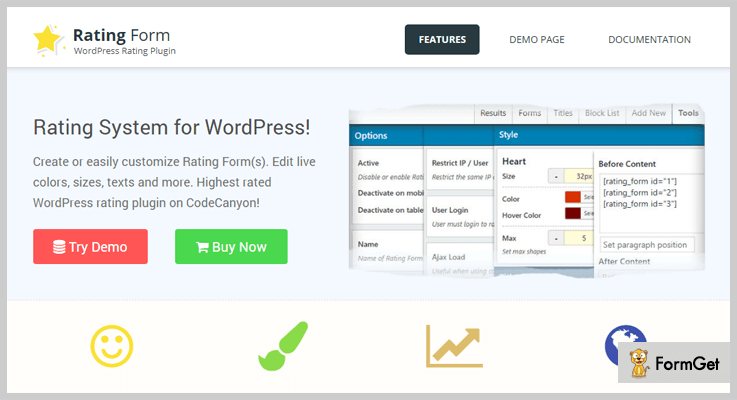 Rating Form Thumbs Up WordPress Plugins