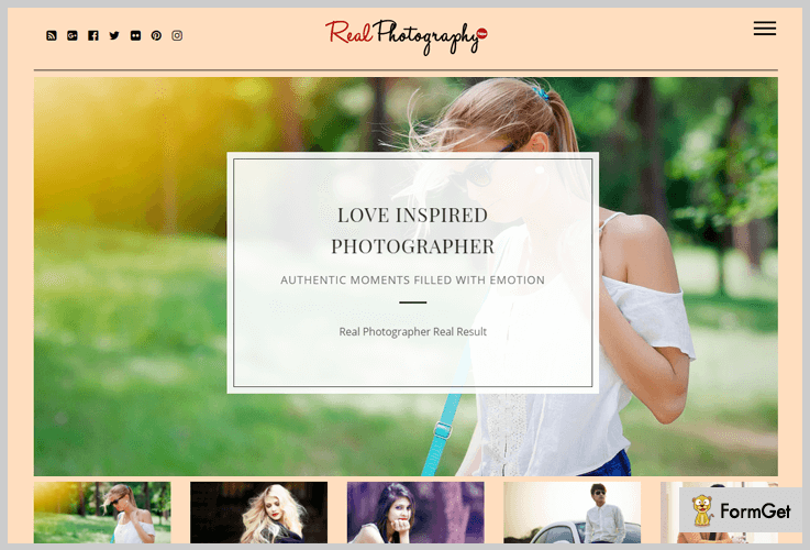 Real Photography Grid WordPress Theme