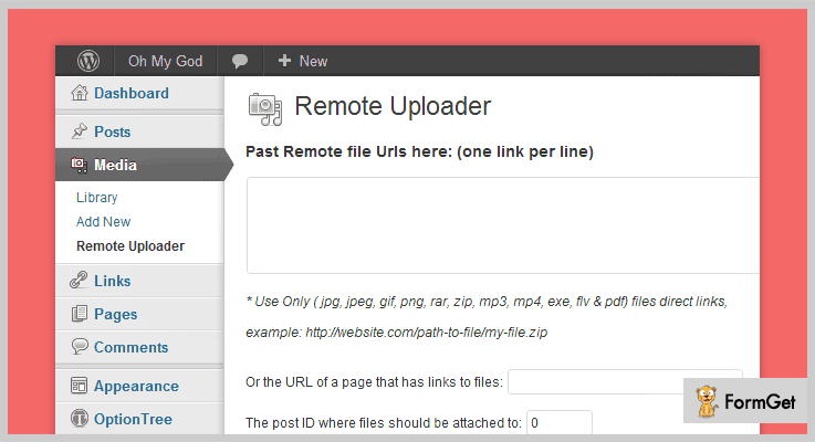Remote Uploader WordPress Media Upload Plugin
