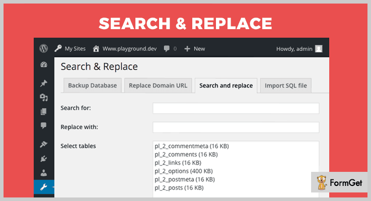Search & Replace Search And Replace WordPress Plugin