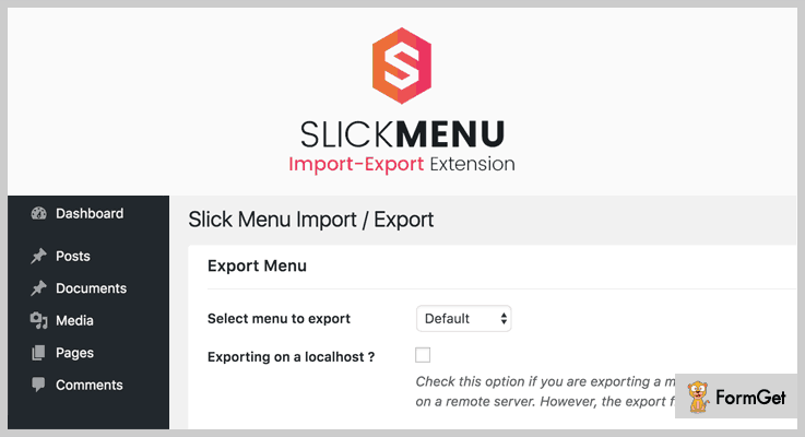 Slick Menu Import Export WordPress Plugin