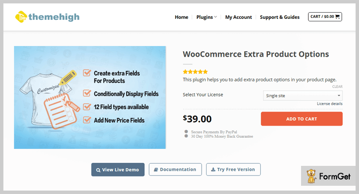 WooCommerce Extra Product Options WordPress Options Plugin