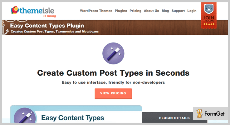 Easy Content Types Plugin Custom Post Types WordPress Plugin