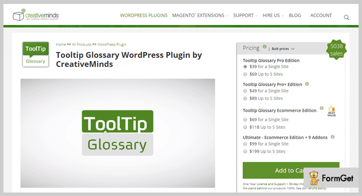 Tooltip Glossary Tooltip WordPress Plugin