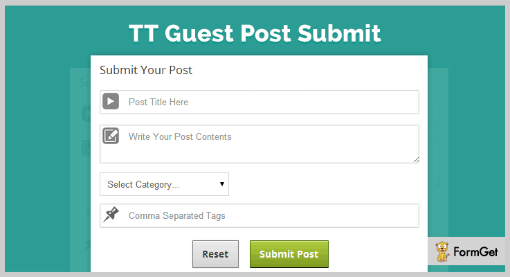 TT Guest Post Submit Guest Blogger WordPress Plugin