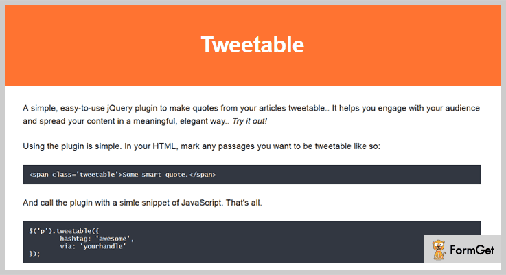 Tweetable jQuery Social Media Plugins