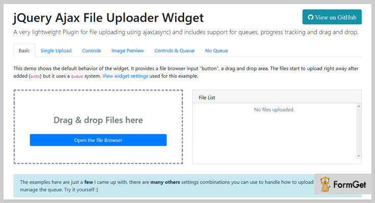 Upload File jQuery File Upload Plugin