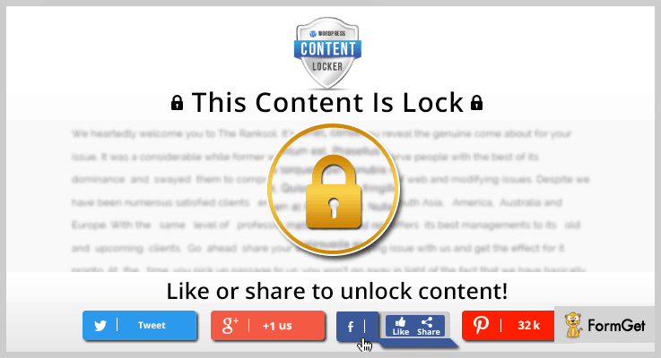 WordPress Content Locker Content Locker WordPress Plugin