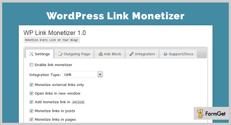 WP Link Monetizer Monetize WordPress Plugin