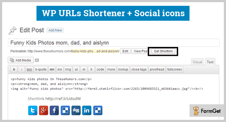 WP URLs WordPress URL Shortener Plugin