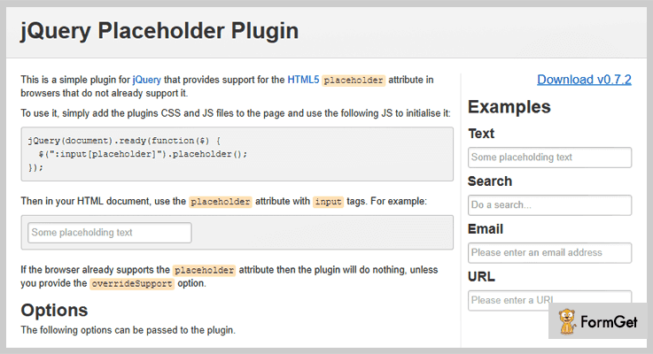 jQuery Placeholder Plugin