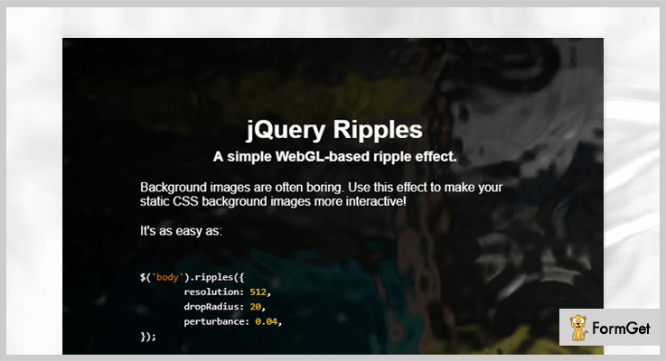 jQuery Ripples Plugin jQuery Ripple Effect Plugins