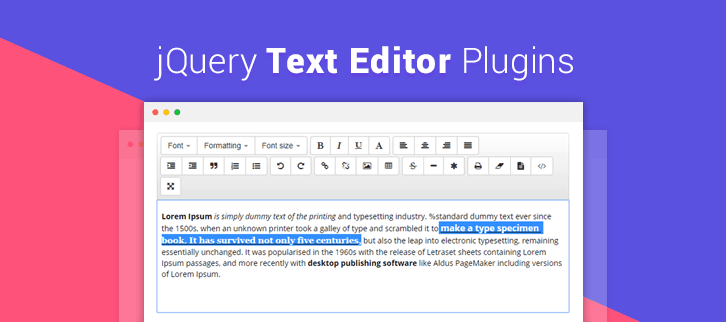jQuery Text Editor Plugins
