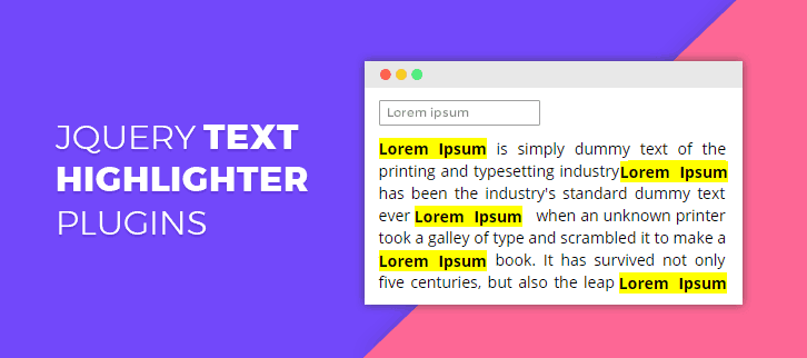 jQuery Text Highlighter Plugins