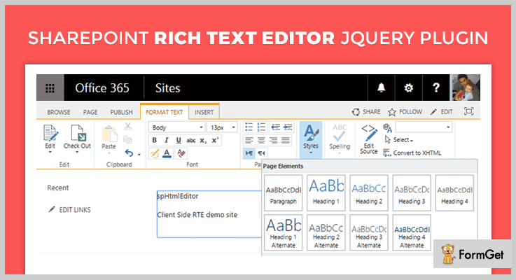 jQuery.spHTMLEditor jQuery Text Editor Plugin