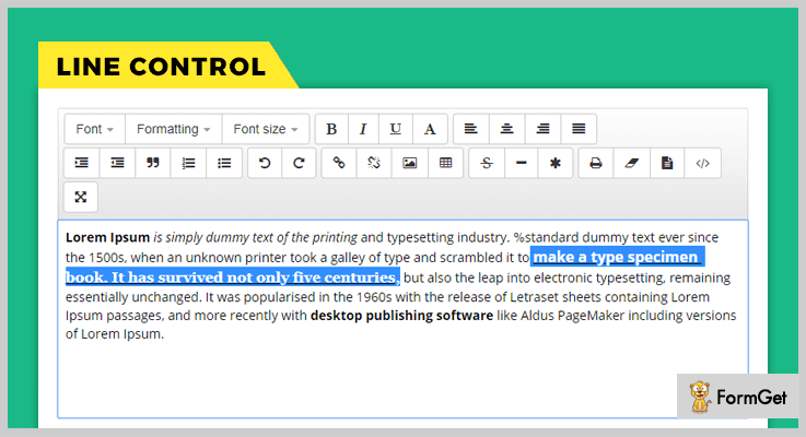 LineControl jQuery Text Editor Plugin