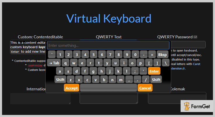 jQuery On-screen Keyboard Plugin jQuery Virtual Keyboard Plugin