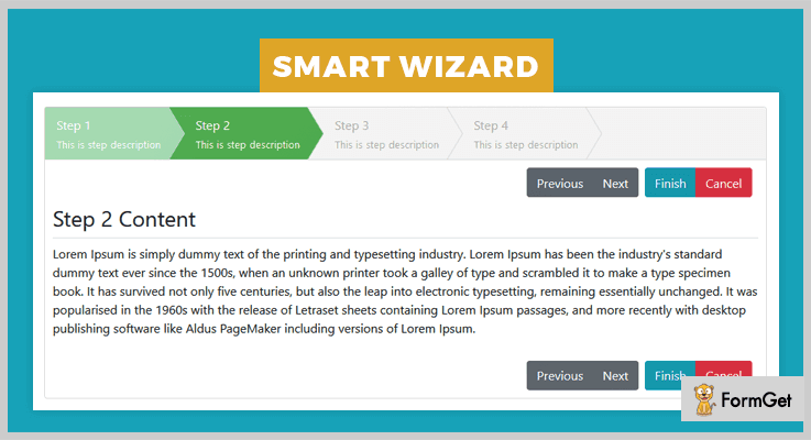 Smart Wizard jQuery Wizard Plugin