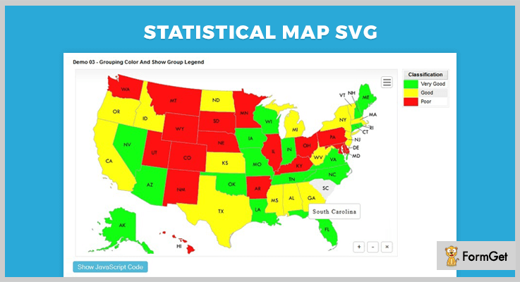 Statistical Map SVG jQuery Image Pan Plugin
