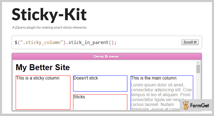  Sticky-kit jQuery Sticky Plugins