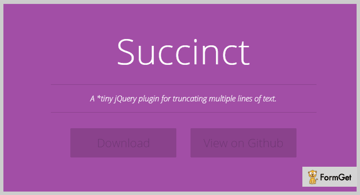Succinct jQuery Text Truncating Plugin