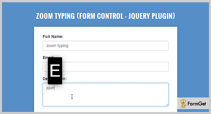 Zoom Typing jQuery Typing Plugins