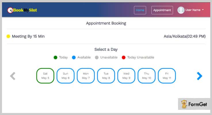 BookMySlot Booking PHP Script 