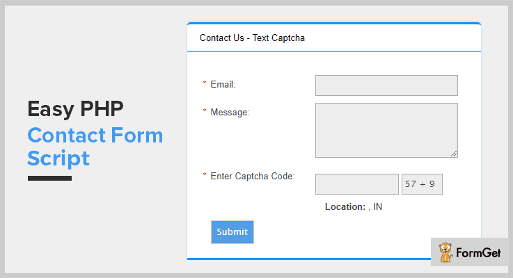 Easy PHP Contact Form Form PHP Script