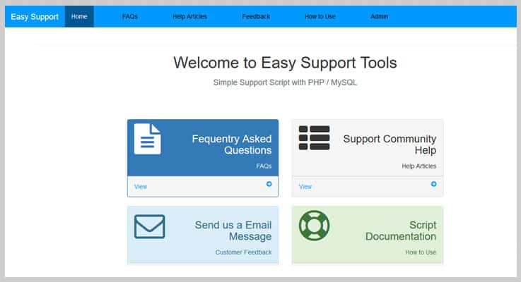 Easy Support FAQ PHP Script