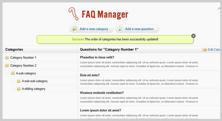 FAQ Manager FAQ PHP Script