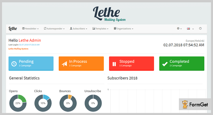 Lethe PHP Newsletter & Mailing System Email Marketing PHP Script 