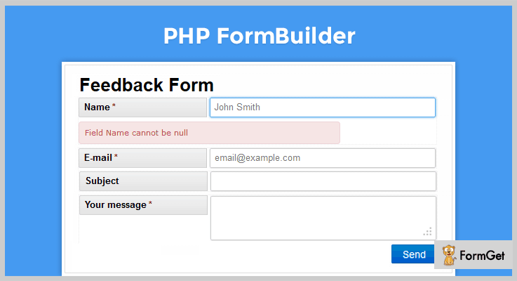 PHP Formbuilder Form PHP Script