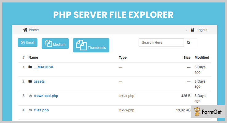 Server File Explorer File Manager PHP Script