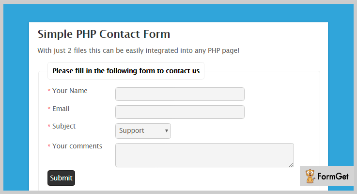 Simple PHP Contact Form Contact Form PHP Script