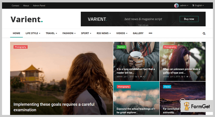 Varient Magazine PHP Script