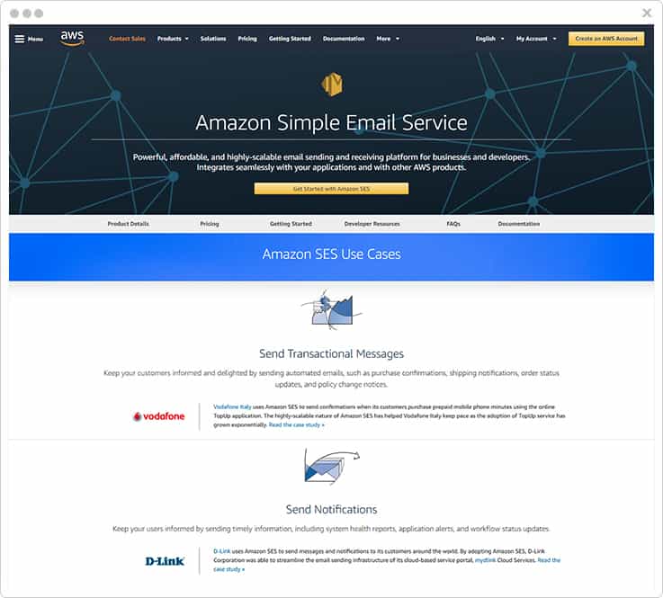 Amazon Simple Email Service Dyn Alternatives 