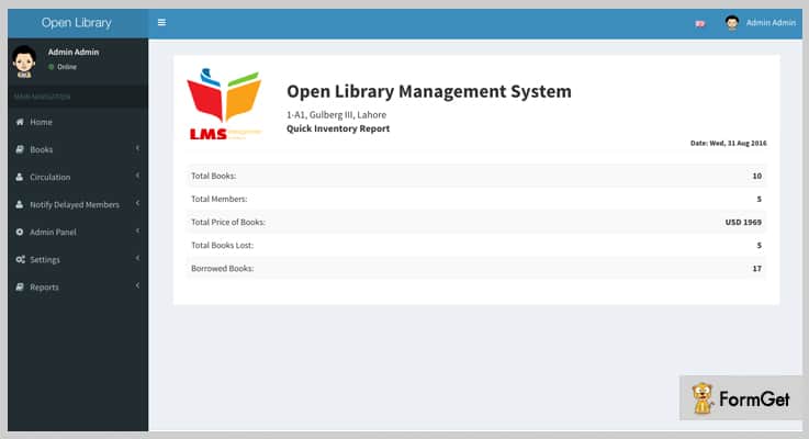 LMS 3 Library Management PHP Script