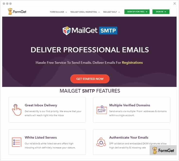 MailGet SMTP Professional SMTP Service Provider