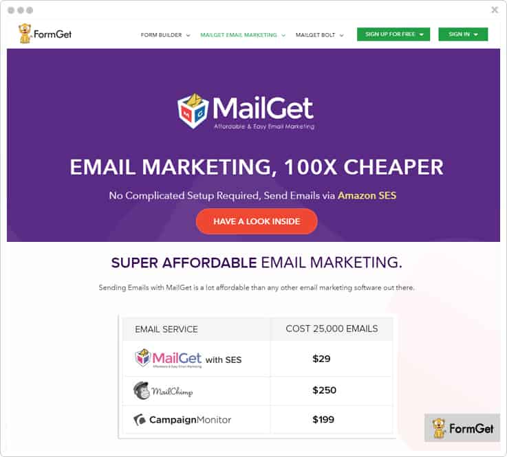 MailGet Campaign Monitor Alternative