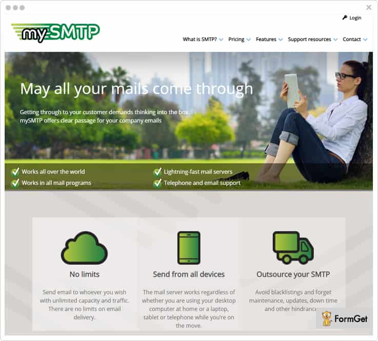 mySMTP smtp relay service provider