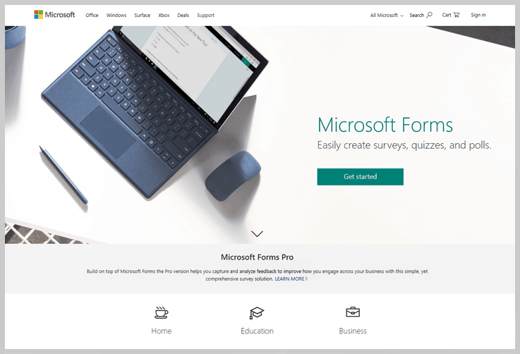 Microsoft Forms - Zoho Forms Alternatives