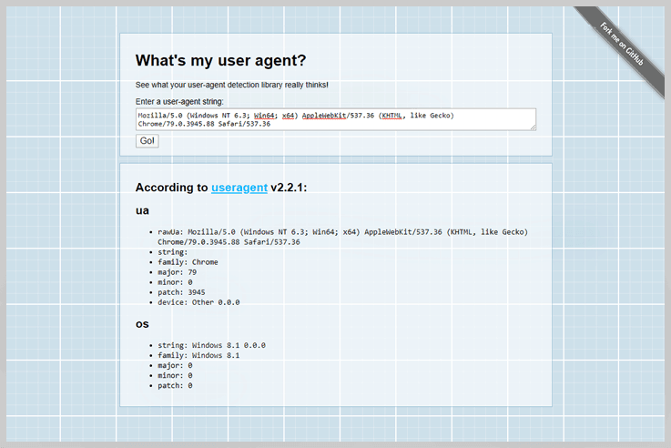 What’s my user agent - Parse User Agent